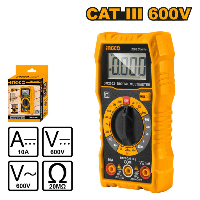 Ingco DM2002 Heavy Duty Digital Multimeter Tester