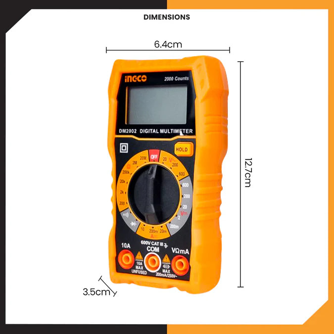 Ingco DM2002 Heavy Duty Digital Multimeter Tester
