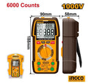 Ingco DM310002 Digital Multimeter 1000V 6000-Count True RMS – Heavy-Duty AC/DC Electrical Tester