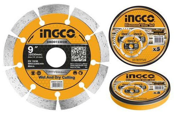 Ingco  DMD012302M Dry diamond disc 9" 7.5mm 