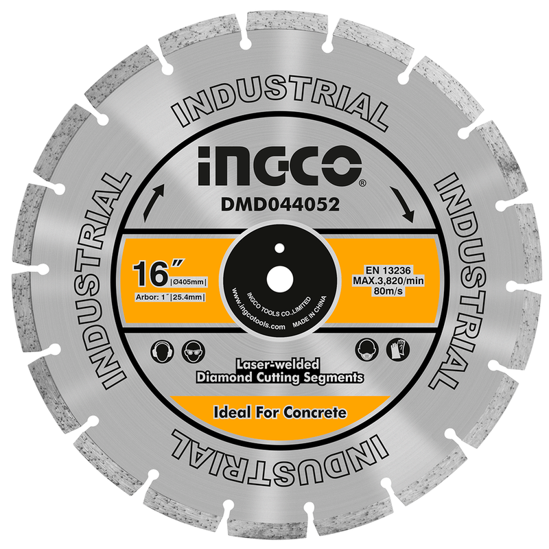 Ingco DMD044052 Diamond Disk Concrete Cutting (16'')