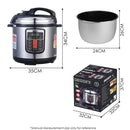 Dessini DS-379 6L Electric Pressure Cooker-Multi-Function Electric Pressure Cooker with 6-Litre Capacity, Fast Cooking, and Energy-Efficient Performance