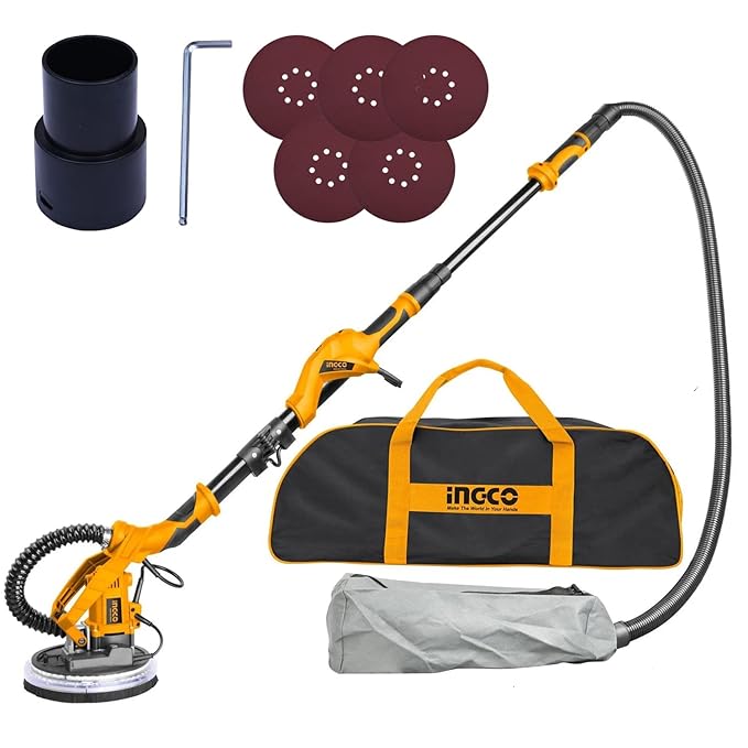 Ingco DWS10501  Drywall Sander -1050W, Adjustable Speed, Integrated Work Light