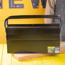 Deli DL6232 18" 420x180x160mm Fold Cold Rolled Steel Tool Box – Heavy Duty Professional Storage Solution for Workshop, Construction, Automotive, and Industrial Applications