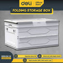 Deli DL884055 55L 550x355x290mm Plastic Tool Box – Heavy Duty PP Storage Box with 50kg Load Capacity for Workshop Construction DIY and Automotive Use