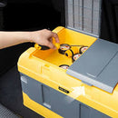 Deli DL884275 75L 615x350x360mm Plastic Tool Box – Heavy Duty PP Storage Box with 100kg Load Capacity for Workshop Construction DIY and Automotive Use