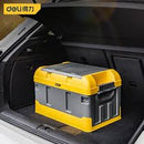 Deli DL884275 75L 615x350x360mm Plastic Tool Box – Heavy Duty PP Storage Box with 100kg Load Capacity for Workshop Construction DIY and Automotive Use