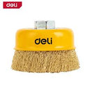 Deli EDH-GSS100-E1 100mm 4" M14x2 Thread 0.3mm Wire 30mm Length Wire Cup Brush – Heavy Duty Professional Cleaning and Surface Preparation Brush for Metal, Rust Removal, and Industrial Applications
