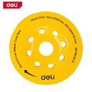 Deli EDH-JML115-E2 115mm 18 Blades 22.22mm Arbor Diamond Cup Wheel – Heavy Duty Professional Grinding Wheel for Concrete, Stone, Masonry, and Construction Applications