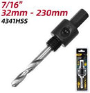 Deli EDH-SKZ002-E1 7/16" Hex Shank Hole Saw Arbor 32mm–230mm Capacity – Heavy Duty Professional Arbor Adapter for Hole Saw Drilling in Wood, Metal, and Construction Applications