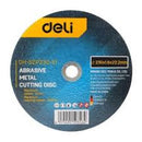 Deli EDH-SZP230-E2 230mm x 1.6mm x 22.2mm Flat Centre Abrasive Metal Cutting Disc – Heavy Duty Professional Cutting Wheel for Steel, Metal Fabrication, and Industrial Applications
