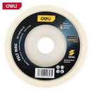 Deli EDH-YMP115-E1 115mm x 22.2mm Wool Felt Disc – Heavy Duty Professional Polishing Disc for Metal, Glass, Automotive Detailing, and Surface Finishing Applications