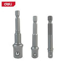 Deli EDL110002 1/4" 3/8" 1/2" Impact Socket Adapter 3 Pcs Set – Heavy Duty Professional Tool for Workshop, Automotive, and Industrial Applications