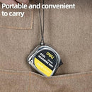 Deli EDL270005CY 5m 16ft x 19mm Chrome Steel Tape Measure – Heavy Duty Professional Tape with Metric and Inch Markings for Workshop, Construction, and Industrial Applications