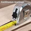 Deli EDL270005CY 5m 16ft x 19mm Chrome Steel Tape Measure – Heavy Duty Professional Tape with Metric and Inch Markings for Workshop, Construction, and Industrial Applications