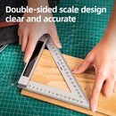 Deli EDL303200 200mm Angle Square – Heavy Duty Precision Measuring Tool for Carpentry, Woodworking, Construction, and Workshop Applications