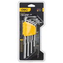Deli EDL3091 9 Pcs Torx Key Set – Heavy Duty Professional Star Key Wrench Set for Automotive Repair, Mechanical Maintenance, and Industrial Workshop Applications