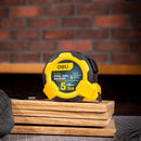 Deli EDL3796Y 5m x 19mm Steel Measuring Tape – Heavy Duty Professional One-Button Tape with Metric and Inch Markings for Workshop, Construction, and Industrial Applications