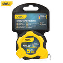 Deli EDL3797Y 5m x 25mm Steel Measuring Tape – Heavy Duty Professional Tape with Self-Lock Function for Workshop, Construction, and Industrial Applications