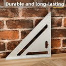 Deli EDL4041Y 18cm Triangle Carpenter Square – Heavy Duty Precision Measuring Tool for Carpentry, Woodworking, Construction, and Layout Applications