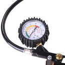 Deli EDL8530 0-16bar Tire Gauge – Heavy Duty Dual Unit Dial Pressure Tool with Shockproof Jacket for Automotive Workshop and DIY Use