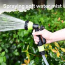Deli EDL8758 3/4" Plastic Trigger Nozzle – Heavy Duty 7-Spray Pattern Water Gun for Gardening Car Washing Workshop and DIY Use