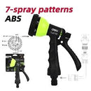 Deli EDL8758 3/4" Plastic Trigger Nozzle – Heavy Duty 7-Spray Pattern Water Gun for Gardening Car Washing Workshop and DIY Use