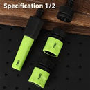 Deli EDL8798 5 Pcs 1/2" 3/4" 5" Twist Nozzle Set – Heavy Duty Hose Connector Kit for Gardening Watering Car Washing Workshop and DIY Use