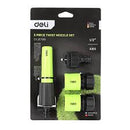 Deli EDL8798 5 Pcs 1/2" 3/4" 5" Twist Nozzle Set – Heavy Duty Hose Connector Kit for Gardening Watering Car Washing Workshop and DIY Use
