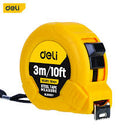 Deli EDL9003Y 3m x 16mm Steel Measuring Tape – Heavy Duty Professional One-Button Tape with Metric and Inch Markings for Workshop, Construction, and Industrial Applications