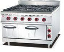 ELBA EB/198 Stainless Steel 8-Burner Gas Cooker with 2 Electric Ovens & Grill – Powerful Cooking Performance, Multi-Function Ovens, Perfect for Home, Restaurant & Commercial Kitchens