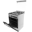 Ramtons EB/215 4-Burner Stainless Steel Elba Gas Cooker – Durable Stainless Steel, Efficient Heat Distribution, Easy to Use, Perfect for Home, Kitchen