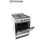 Ramtons EB/215 4-Burner Stainless Steel Elba Gas Cooker – Durable Stainless Steel, Efficient Heat Distribution, Easy to Use, Perfect for Home, Kitchen