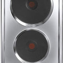 Ramtons EB/603 2 Electric Hob S/Steel – Compact Stainless Steel Dual-Zone Electric Cooktop with Easy Controls and Durable Build for Small Kitchens