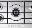 Ramtons EB/619 Elba Elio 5 Gas S/Steel 95-545 90cm 5 Burner Stainless Steel Gas Hob – Heavy Duty Kitchen Cooktop with Cast Iron Grates and Precision Flame Control for Modern Cooking Applications