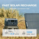 EcoFlow RIVER 2 256Wh power station ECOFLORIV2 110W portable solar panel charging