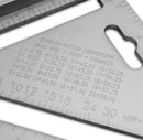 Uyustools ECT007 7'' Aluminum Triangular Try Square – Precision Measuring Tool for Woodworking, Carpentry, and DIY Projects