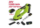 Deli EDG621-1 20V Cordless Grass & Shrub Shears – Battery Powered Hedge Trimmer for Lawn Edging & Garden Shaping
