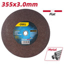 Deli EDH-SZP355-E1 355mm x 3mm x 25.4mm Abrasive Metal Cutting Disc Flat Centre – Heavy Duty Cutting Disc for Metal Fabrication, Workshop, and Industrial Applications