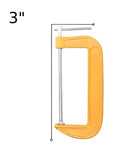 Deli EDL-G203 3 Inch G Clamp – Heavy Duty Adjustable C-Clamp for Workshop, Woodworking, Metalworking, and Industrial Applications