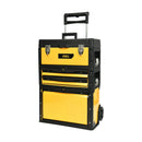 Deli EDL-TS3C-20 520x320x720mm Trolley Toolbox – Heavy Duty Mobile Tool Chest with Wheels and Extendable Handle for Workshop and Job Site Storage