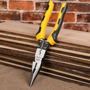 Deli EDL101008 9" 220mm Multifunctional Long Nose Pliers – Heavy Duty Precision Needle Nose Pliers for Electrical Work, Workshop Maintenance, Automotive Repair, and Industrial Applications
