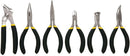 Deli EDL103205-6 6 Pcs Mini Pliers Set – 4″ to 6″ Carbon Steel Precision Hand Tool Kit with Assorted Long Nose, Diagonal Cutter & Combination Pliers for Electrical Repairs, Crafting & DIY Projects
