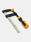 Deli EDL111230 120x300mm F Clamp – Heavy Duty Industrial Clamp with 2000N Maximum Force for Woodworking, Metal Fabrication, Workshop Assembly, and Construction Applications 