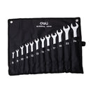 Deli EDL130012A 6-24mm 12 Pcs  Combination Spanner Set – Professional Metric Wrench Set for Mechanical and Automotive Use
