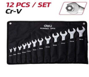 Deli EDL160012A 6–32mm 12PCS Double Open End Spanner Set  – Heavy Duty Professional Metric Wrench Kit for Automotive, Workshop, Construction, and Industrial Maintenance Applications