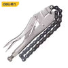 Deli EDL20018 18 Inch Chain Clamp Locking Plier – Heavy Duty Adjustable Chain Grip Locking Tool for Pipes, Fittings and Irregular Shapes in Plumbing, Mechanical and Industrial Applications