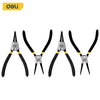 Deli EDL20521-4 4 Piece Circlip Pliers Set – Heavy Duty Internal and External Snap Ring Pliers Set for Automotive Repair, Machinery Maintenance, and Industrial Workshop Applications
