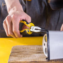 Deli EDL2106 6" Extended Straight Pliers – Long Nose Precision Hand Tool with Yellow Comfort Grip Handle
