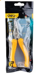 Deli EDL2106C 6" Long Nose Pliers – Extended Reach Precision Hand Tool with Hardened Steel Jaws & Comfort Grip Handle for Electrical Work, Repairs & DIY Projects